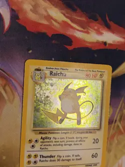 Pokemon TCG Raichu Holo Rare Base Set 14/102 WOTC 1999 Vintage Holo Card - Image 3