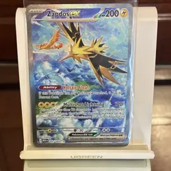 Zapdos ex Ultra Rare Full Art Holo Pokemon Card 202/165 Scarlet & Violet 151 - Image 1