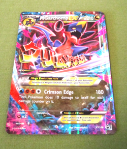 Pokemon Mega Garchomp EX Black Star Promo Card XY168 Japanese - Image 1
