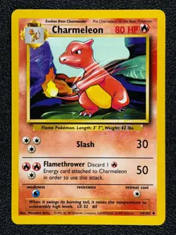 Charmeleon 24/102 Base Set Series Uncommon 1999 Pokemon Card TCG WOTC NM - Image 1