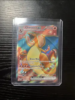 Charizard EX Holo Rare Pokemon TCG Card 183/165 Scarlet & Violet 151 - Image 1