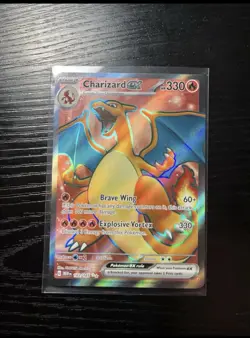 Charizard EX Holo Rare Pokemon TCG Card 183/165 Scarlet & Violet 151 - Image 3