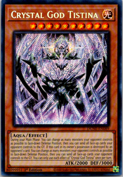 Crystal God Tistina DUNE-EN089 1st Secret Rare NM Yugioh Card - Image 1