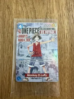 One Piece CCG Monkey.D.Luffy Promo Character Card US Voyage P-055 2026 - Image 1