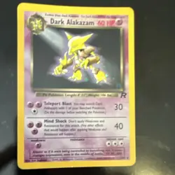 Pokemon Dark Alakazam 1/82 Team Rocket Holo Rare English HP60 2000 Wizards Card - Image 1