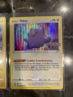 Pokemon Go Cards Ditto And Zapdos Holo Rare Cards - Image 2