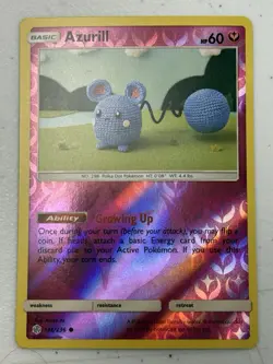 Pokemon TCG Azurill 146/236 Cosmic Eclipse Reverse Holo Card | NM Pack Fresh - Image 1
