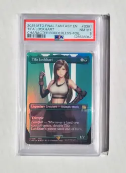 MTG Tifa, Lockhart Borderles FOIL PSA 8 NM-MT 2025 Final Fantasy Magic Card 0391 - Image 3