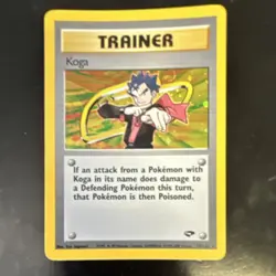 Pokemon Koga 19/132 Gym Challenge Holo Rare English Trainer 2000 Card - Image 1
