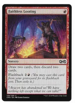 MTG Faithless Looting Ultimate Masters (UMA) Common Magic Card #128/254 Unplayed - Image 1