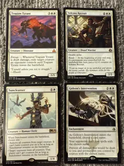 Magic The Gathering MTG 4x White Rares Trapjaw Tyrant Solemn Recruit Suncleanser - Image 1