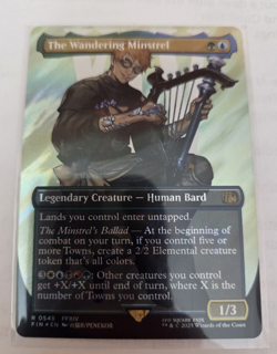 MTG, The Wandering Minstrel (Borderless) (Surge Foil) Final Fantasy Foil NM - Image 1