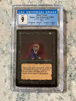 Mind Twist - Beta - 9 Mint - MTG - Magic the Gathering - Graded - Image 1