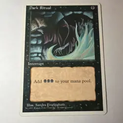 MTG Dark Ritual - 4th Edition Heavily Played English - Image 1