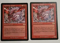 MTG Magic The Gathering - Lightning Dragon (Rare) Urza's Saga 1998 NM - Image 1
