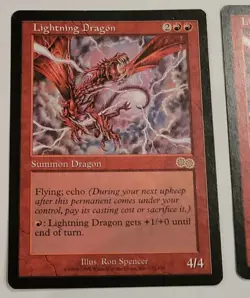 MTG Magic The Gathering - Lightning Dragon (Rare) Urza's Saga 1998 NM - Image 5