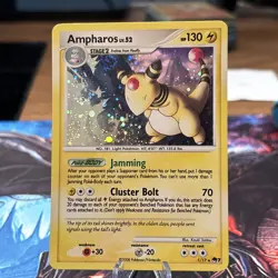 Pokemon Ampharos 1/17 POP Series 7 Promos Holo Rare NM *Swirl* Holo Pattern - Image 1