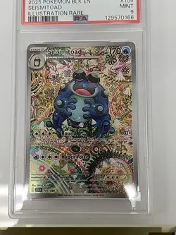 2025 Pokemon BLK EN #105 Seismitoad Illustration Rare PSA 9 - Image 4