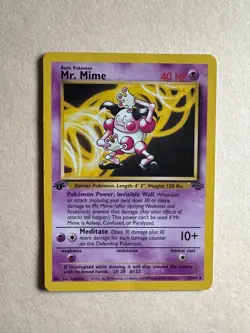 Mr. Mime 22/64 Pokemon Jungle Set Non-Holo Rare Vintage WOTC 1st Edition - Image 1