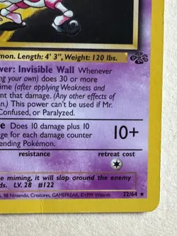 Mr. Mime 22/64 Pokemon Jungle Set Non-Holo Rare Vintage WOTC 1st Edition - Image 4