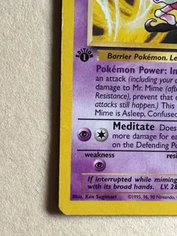 Mr. Mime 22/64 Pokemon Jungle Set Non-Holo Rare Vintage WOTC 1st Edition - Image 5