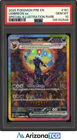 Pokemon 2025 Umbreon ex 161/131 SIR Prismatic Evolutions GEM MINT PSA 10 - Image 1