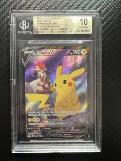 Pokemon Pikachu V TG16/TG30 Lost Origin Full Art Ultra Rare Holo BGS 10 - Image 1