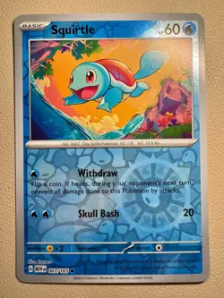 • Squirtle • 007/165 Scarlet & Violet 151 Reverse Holo Pokemon TCG NM - Image 1