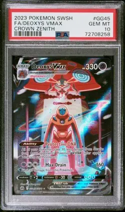Pokemon Deoxys VMAX Crown Zenith Galarian Gallery #GG45 PSA 10 Gem Mint JS226 - Image 1