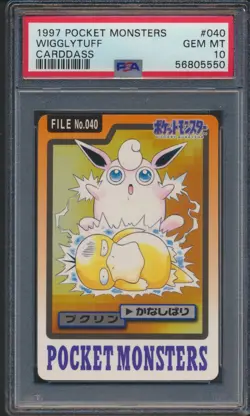 1997 POCKET MONSTERS CARDDASS #040 WIGGLYTUFF PSA 10 - Image 1