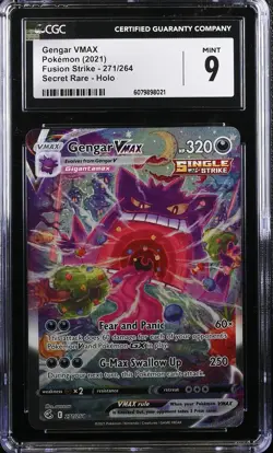 Pokemon Fusion Strike Gengar VMAX 271/264 Alt Art CGC 9 - Image 1