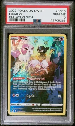 Pokemon PSA 10 Mew GG10/GG70 Crown Zenith Galarian Gallery JS226 - Image 1