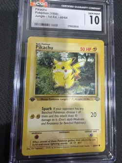 Pokemon TCG WOTC Jungle 1st Edition Pikachu 60/64 CGC Gem Mint 10 - Image 2