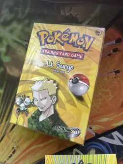 Pokemon Lt. Surge Theme Deck WOTC Vintage Gym Heroes 1999-2000 Complete Box - Image 2
