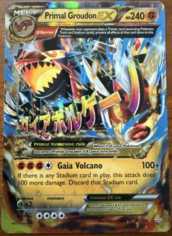 Pokemon Primal Groudon EX Full Art Holo Rare 86/160 XY Primal Clash - Image 1