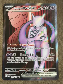 Pokemon TCG Team Rocket's Mewtwo ex 213/182 Sv10: Destined Rivals Ultra Rare - Image 1