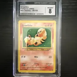 Growlithe Pokemon 2002 Neo Destiny 68/105 - CGC 8 NM/MINT - Image 1