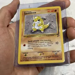 Pokemon TCG Sandshrew 91/130 Base Set 2 - WOTC Unlimited Common Vintage Vtg NM - Image 2