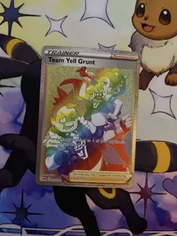 Pokemon TCG Team Yell Grunt Swsh01 210/202 Holo Secret Rare Trainer - Image 1