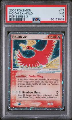 2006 POKEMON POP SER 3 #17 HO-OH EX-HOLO PSA 7 - Image 1