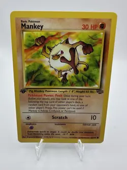 Mankey 55/64 1st Edition - Jungle Set - Vintage 1999 - Pokemon TCG - Image 1
