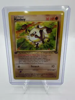 Mankey 55/64 1st Edition - Jungle Set - Vintage 1999 - Pokemon TCG - Image 3