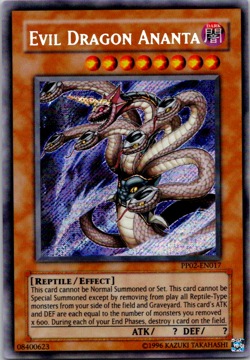 Yugioh! Evil Dragon Ananta - Unlimited Ed Secret Rare - PP02-EN017 - Image 1