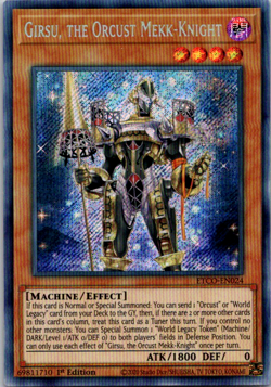 Girsu, the Orcust Mekk-Knight ETCO-EN024 Secret Rare 1st Edition - Image 1