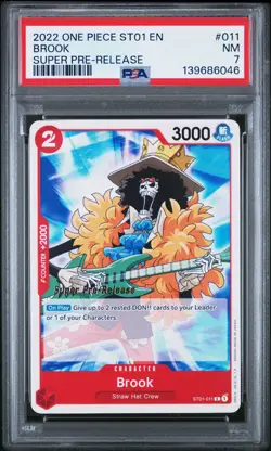 2022 ONE PIECE 011 BROOK SUPER PRE RELEASE PSA 7 NEAR MINT - Image 1