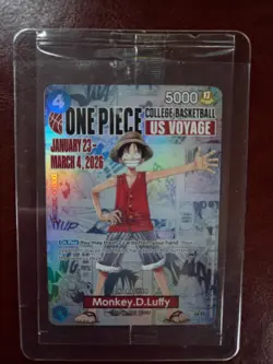 One Piece Monkey.D.Luffy US Voyage College Basketball ILLINI vs Michigan - Image 3