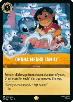 Ohana Means Family - Winterspell #32 - Legendary - Disney Lilo&Stitch Lorcana NM - Image 1