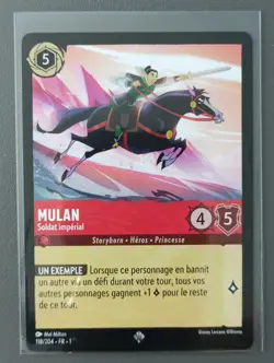 LORCANA FR Card - Chapter 1 118/204 Mulan - Super Rare Non Foil New - Image 1