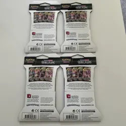 POKEMON TCG REBEL CLASH SLEEVED BOOSTER PACK ART SET X4 PACKS *FACTORY SEALED* - Image 2