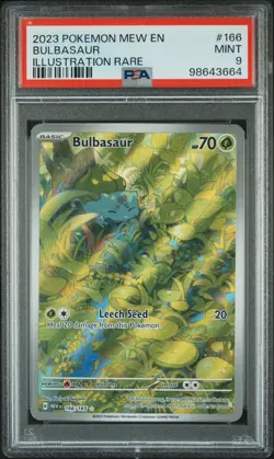 2023 Pokemon SV:151 Illustration Rare Bulbasaur 166/165 PSA 9 - Image 1